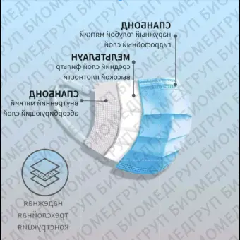 Маски медицинские, 50 шт. в упаковке маска трехслойная медицинская