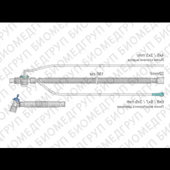 Контур IPPB гофрированный ?22 мм 160 см  Mederen