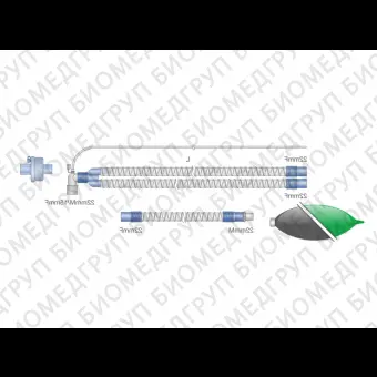 Контур дыхательный анестезиологический гладкоствольный ?22 мм 180 см  Mederen