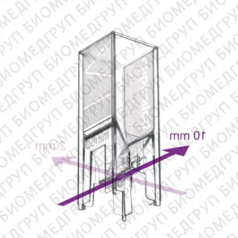 Кювета пластиковая UVette routine pack, ОП 2/10 мм, 2201600 нм, 502000 мкл, 200шт/штатив, Eppendorf, 0030106318
