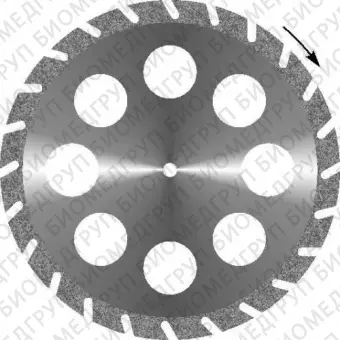 Диск алмазный Круг зуботехнический Гипс 8 отверстий 1шт. 322514300G 30мм