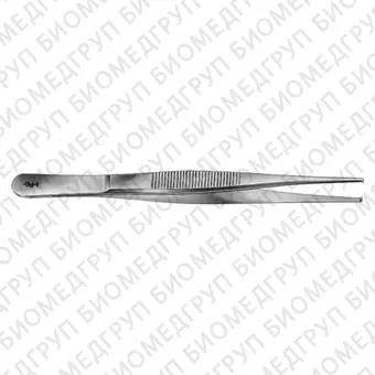 BD533R  пинцет хирургический, средний, зубчики 1х2, длина 115 мм