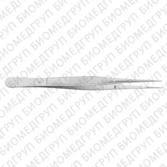 BD304R  пинцет анатомический, прямой, тонкий, длина 130 мм