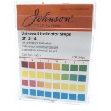 Индикаторная бумага pH 11-13, шаг 0,2/0,5, на пластиковой подложке, Johnson, 110.3С, 100 полосок