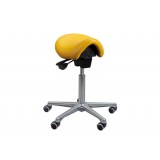 Эрготерапевтический специальный стул-седло, урезанное сиденье, Cutaway seat, кожа, без спинки